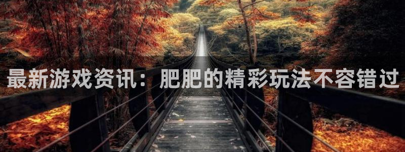 高德娱乐网页登录入口官网：最新游戏资讯：肥肥的精彩玩法不容错