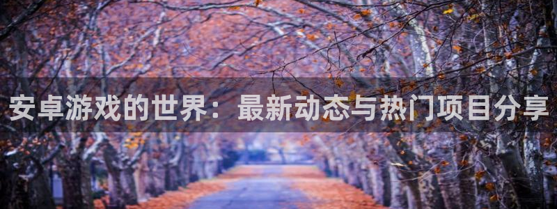 高德娱乐网址官网：安卓游戏的世界：最新动态与热门项目分享